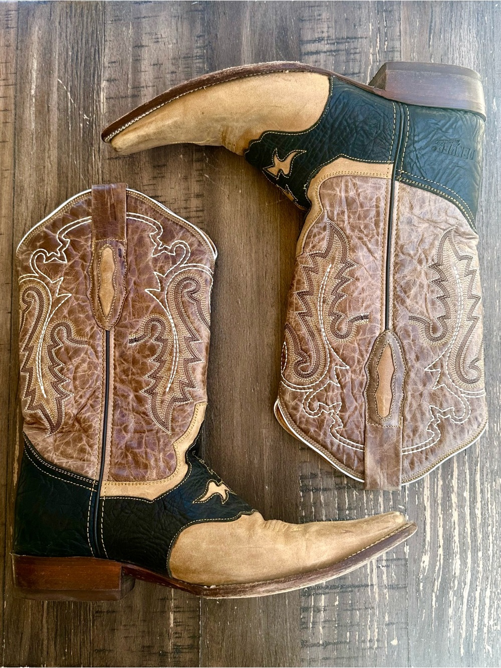 Denver Leather Cowboy Boots